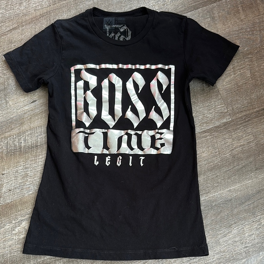 WWE Black and White Boss Time Tee